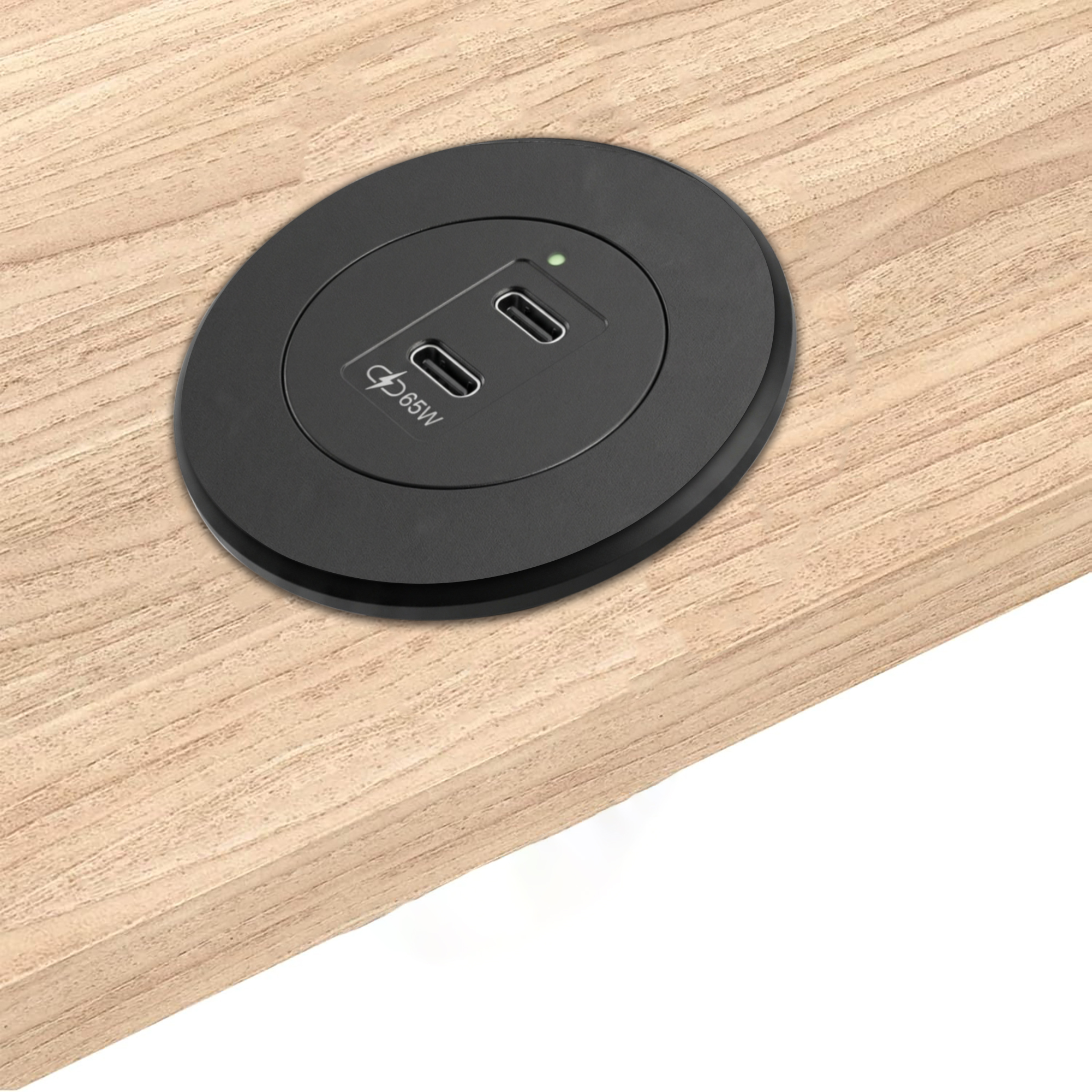 MX Classic Slim In-Desk USB-C + C Fast Charger  35W | 45W | 65W | Flush Mount | 70mm Cap / 41x41mm Cutout