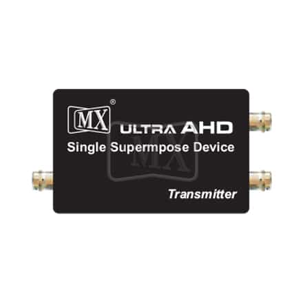 MX 2-Way Multiplexer on a Single Coaxial Cable - AHD Video & Data Transmission - Superimpose Device - Up to 700 Meters