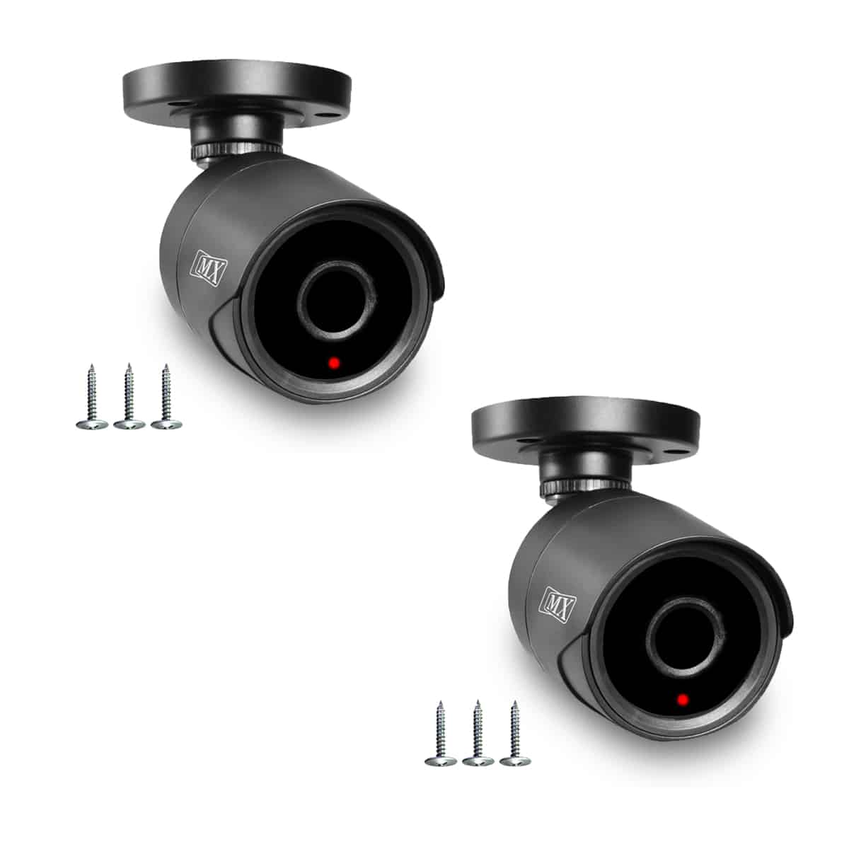MX Dummy Fake Security Wireless Bullet CCTV Outdoor Camera Flashing Light Black D8 Security Camera (MX Dummy 8) (Pack of 2)