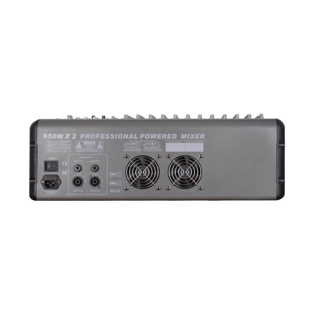 MX 8 Channel Professional Powered Mixer Live Audio Sound Mixer