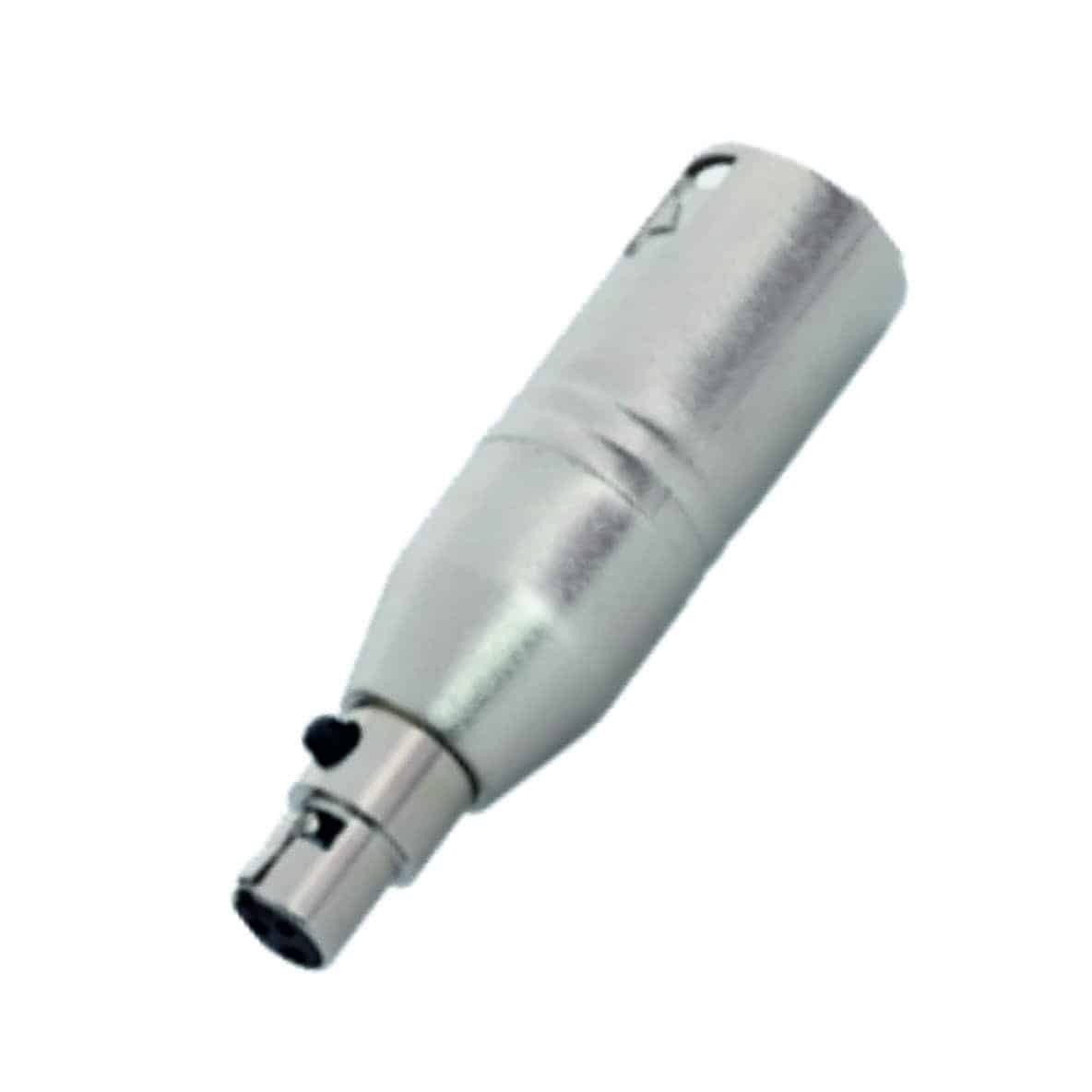 MX 3 PIN Mini XLR Female to 3 Pin Mic Male XLR Connector