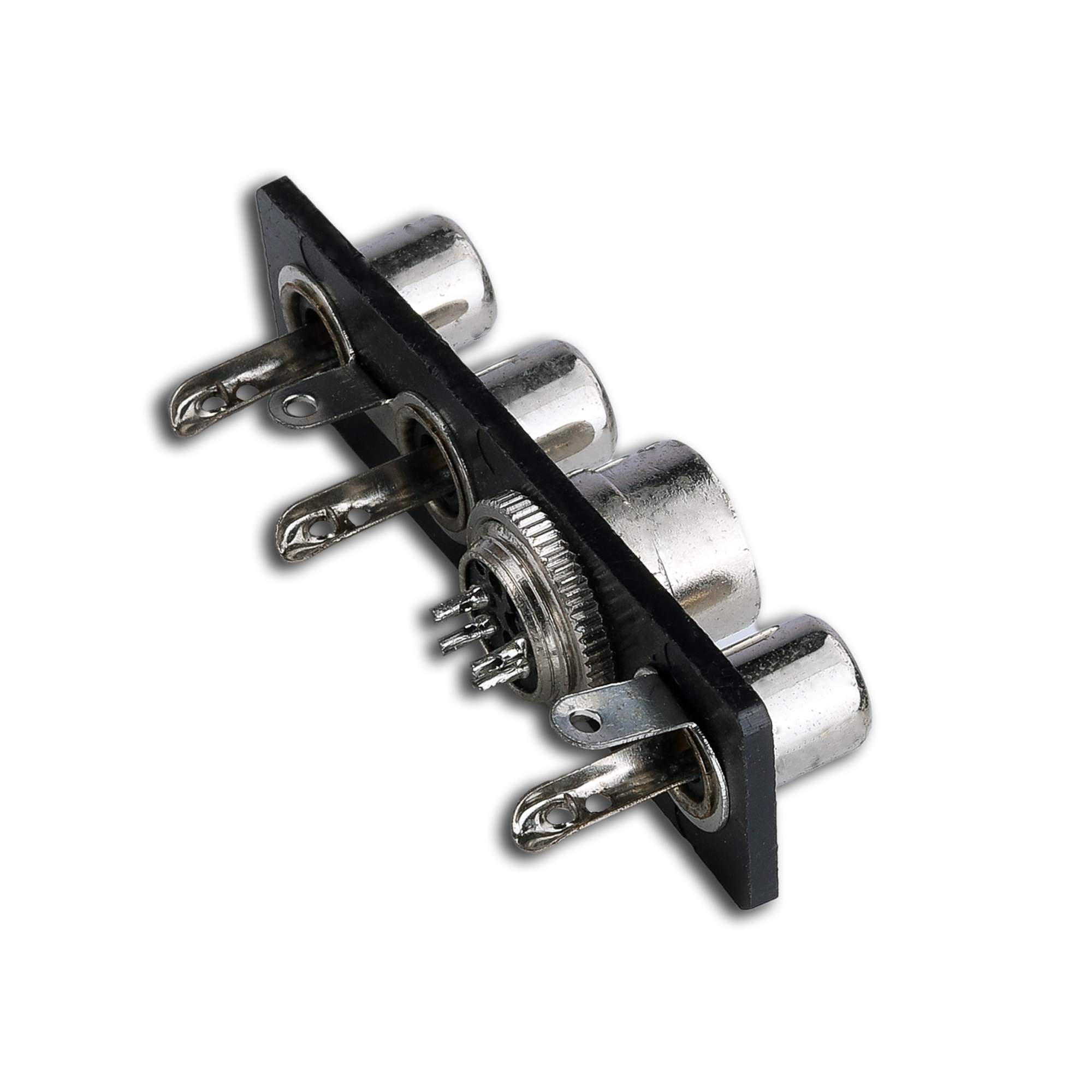 MX 3 RCA FEMALE + 6 PIN MINI DIN FEMALE CONNECTOR