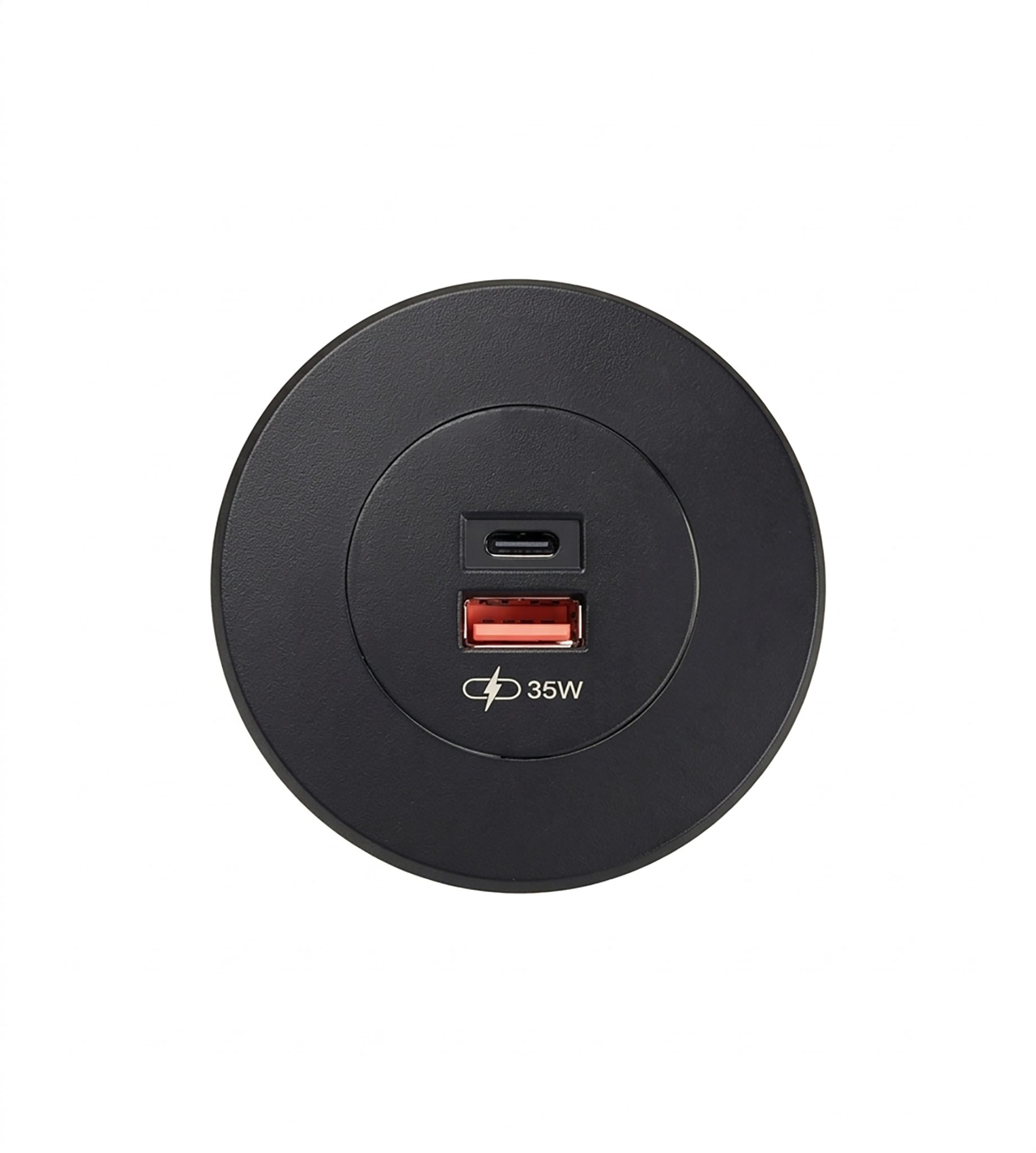 MX Classic Slim In-Desk USB-A & USB-C Fast Charger 35W | Flush Mount | 70mm Cap / 50mm Cutout