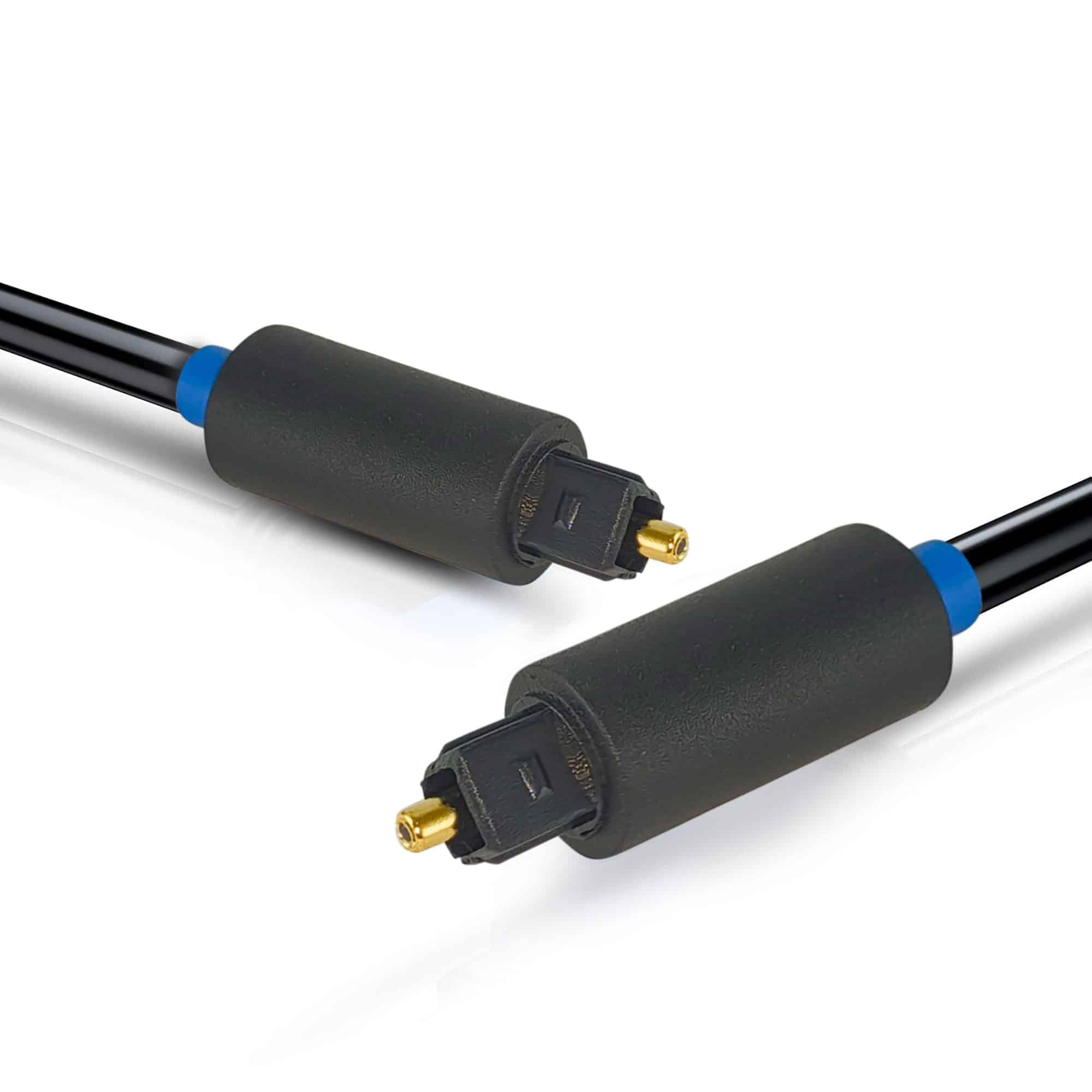 MX Fiber Optic Cable TOSLINK to TOSLINK Plug Cord - 3 meters
