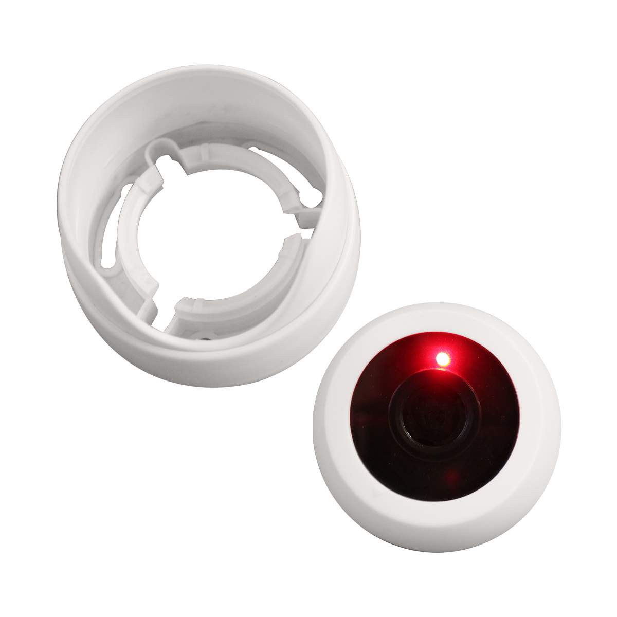 MX Dummy Fake Security Wireless Dome CCTV Outdoor Camera Flashing Light Black D2 Security Camera, White (MX Dummy 4) (Pack of 8)