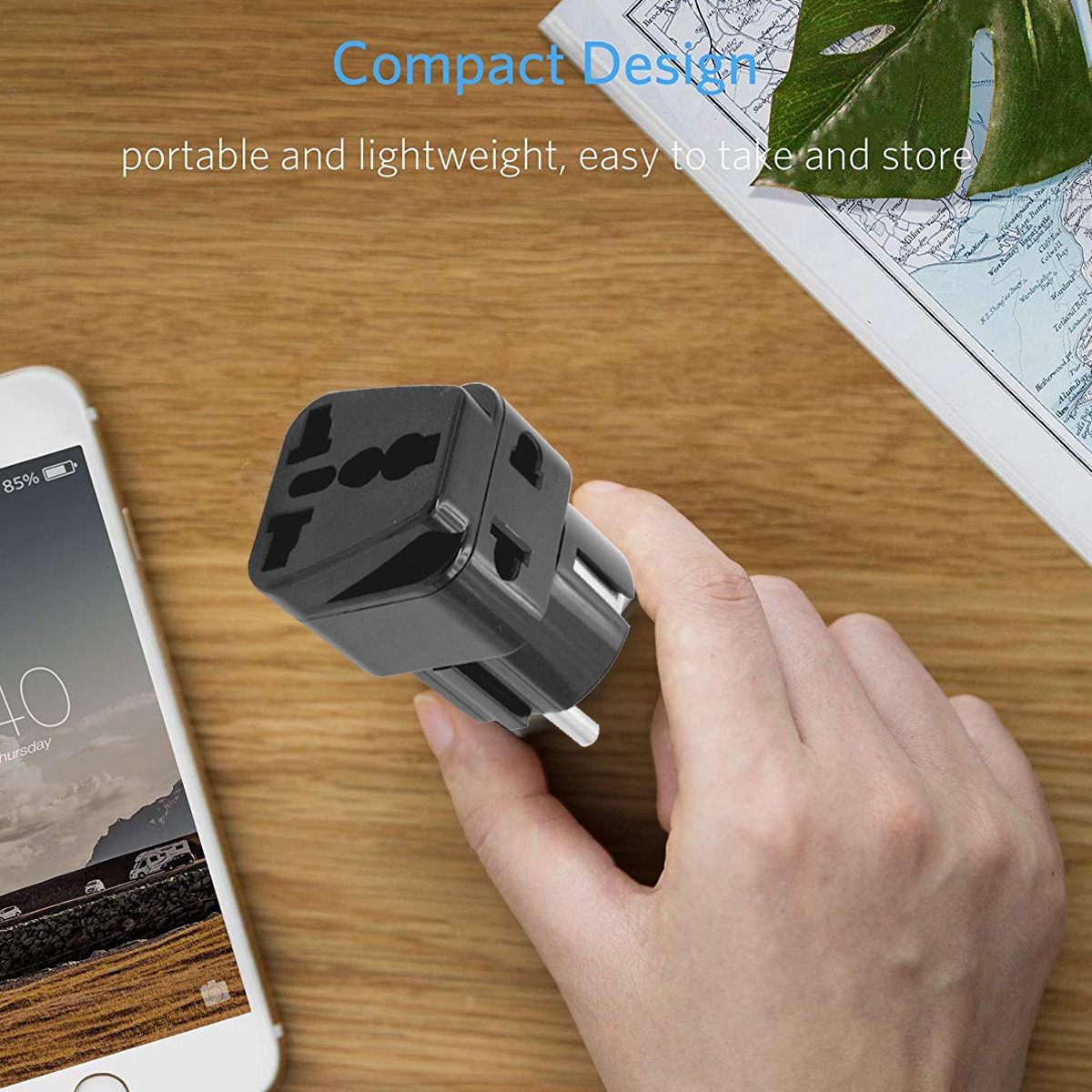 MX 2 in 1 Conversion Plug Europe Type Schuko Plug to Universal Socket and 2 pin Socket Worldwide Travel Adapter (Black)