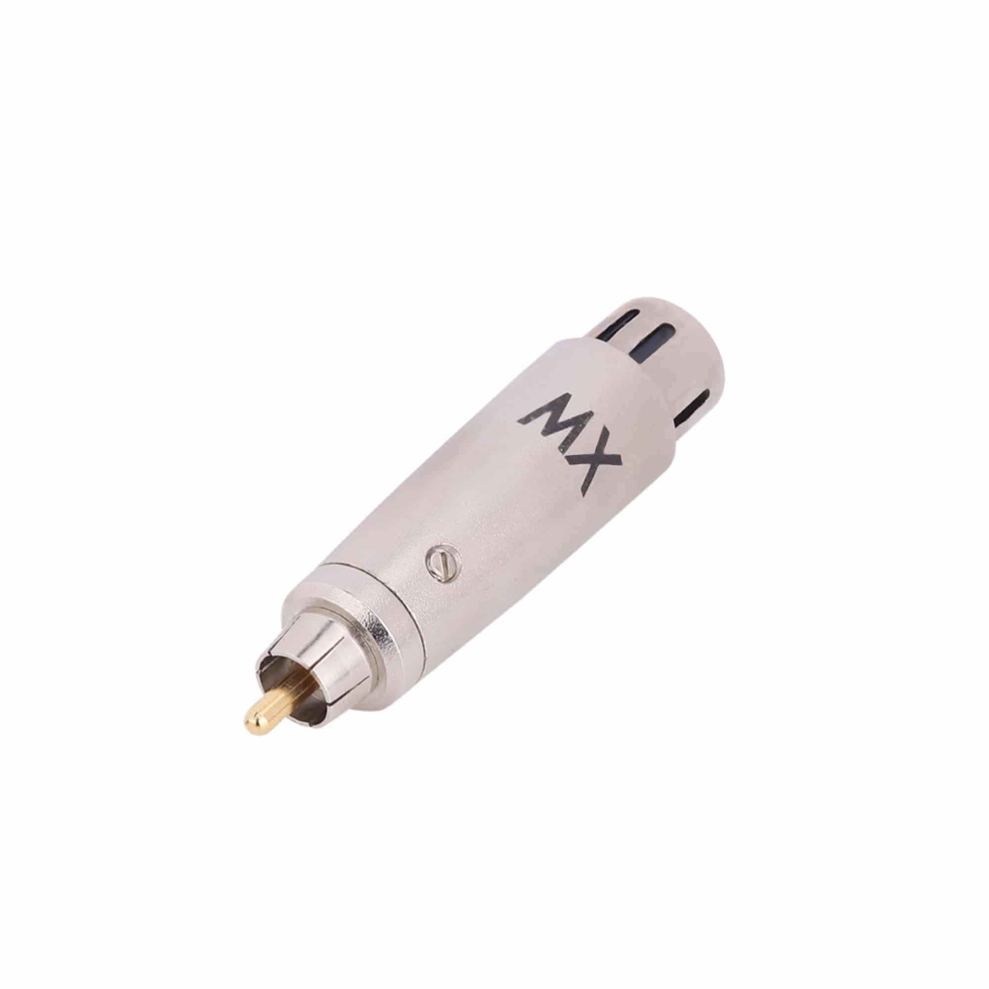 MX XLR 3 Pin Mic Female Extension Socket to RCA Male Plug Adapter (Gold Plated Pin)