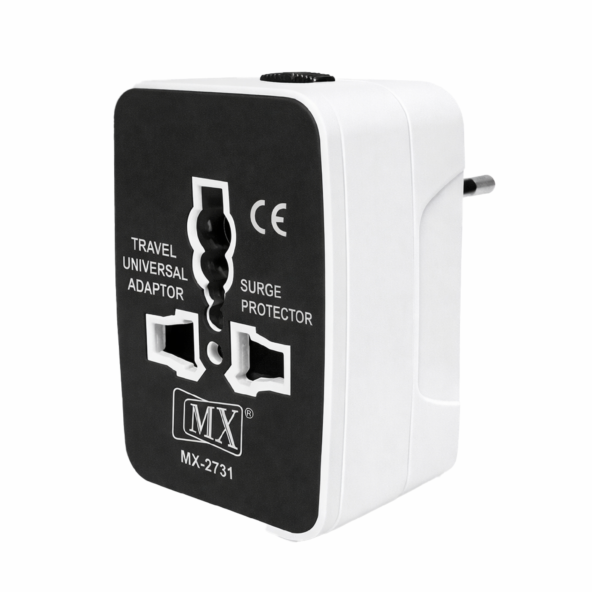 MX Universal Travel Adapter, Worldwide All over 150 International Countries with LED & Child Safety Shutter-Universal Socket Compatible in UK, Europe, USA, Australia, China, Japan & Thailand (White & Black)