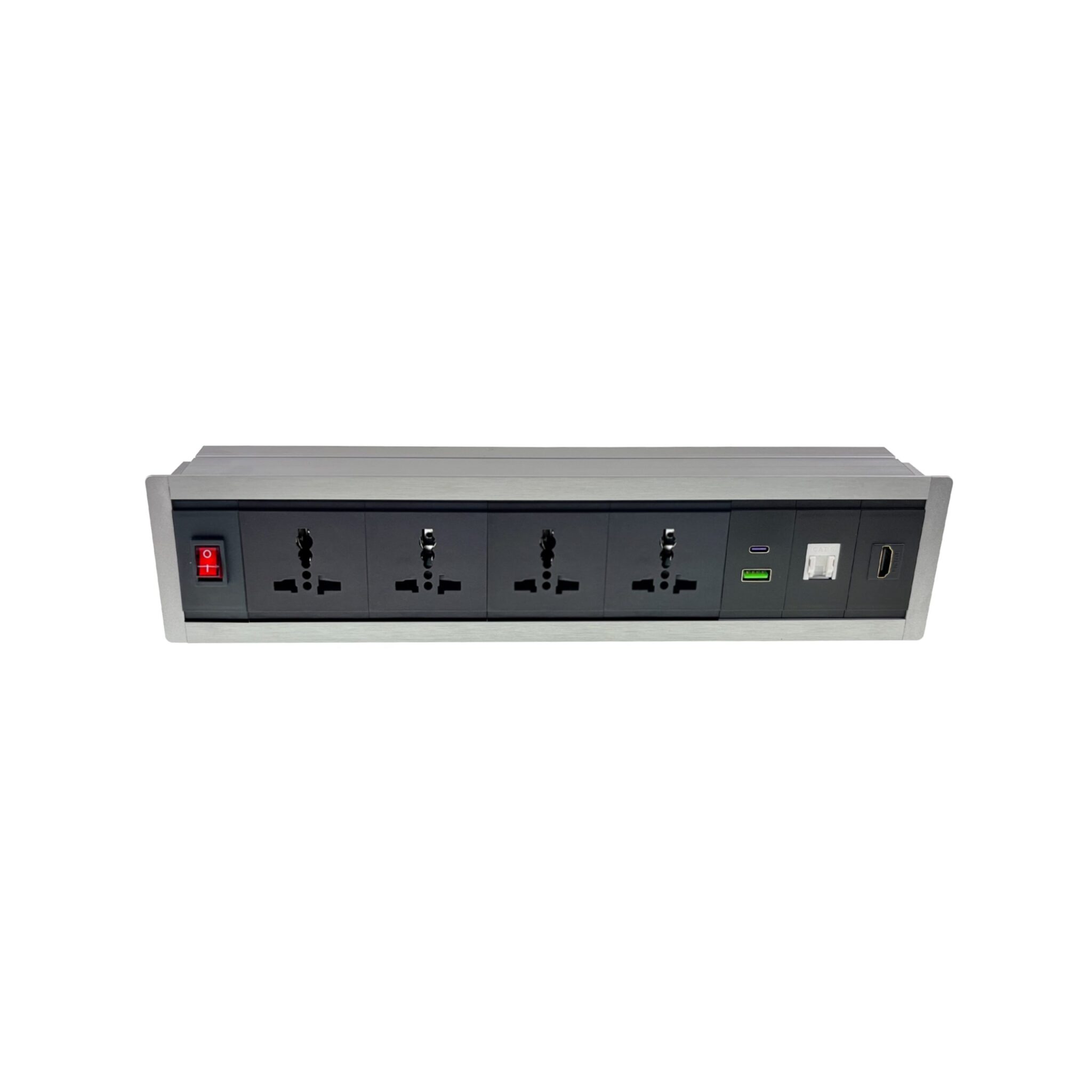 MX NUEVO C 55 IN SURFACE: Smart Power Solution with 4 Universal Sockets, 30W PD Fast Charging, and Multimedia Ports! - Copy