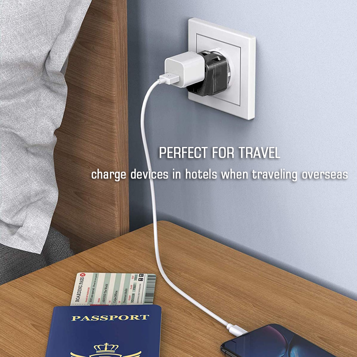 MX 2 in 1 Conversion Plug Europe Type Schuko Plug to Universal Socket and 2 pin Socket Worldwide Travel Adapter (Black) (Pack of 2)