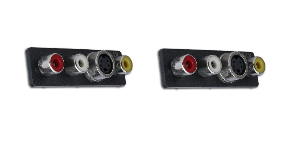 MX 3 RCA Female + 4-Pin Mini DIN Female Connectors (Pack of 2)