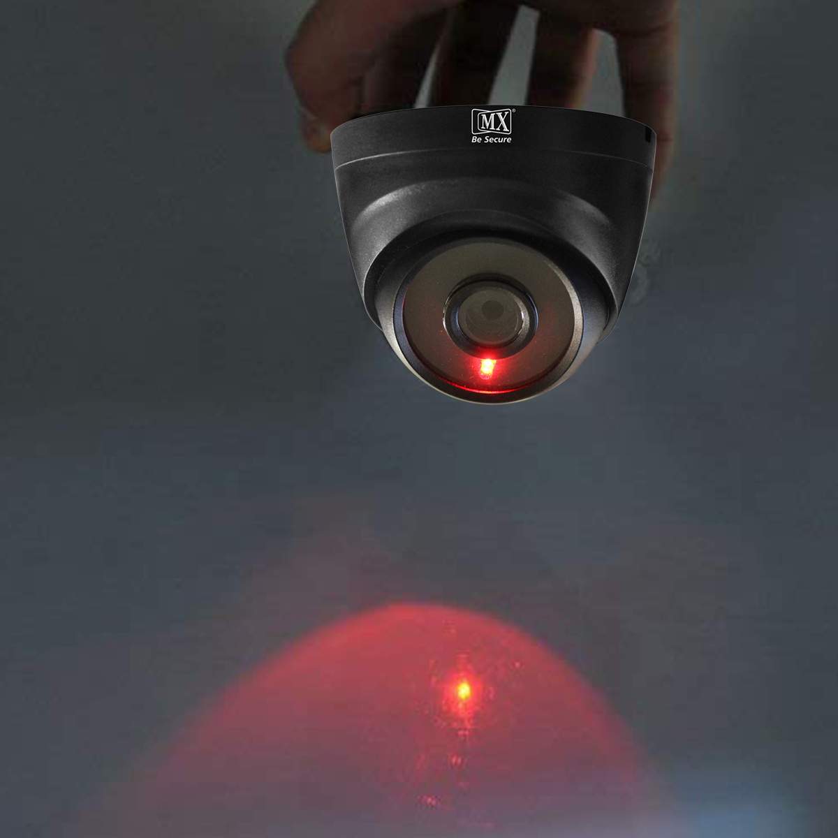 MX Dummy CCTV Camera/Dummy CCTV Dome Camera (Fake Camera No Audio/No Video) with Battery Operated Red Led Light is Ideal for Home, Office Dummy 2 (Pack of 2)