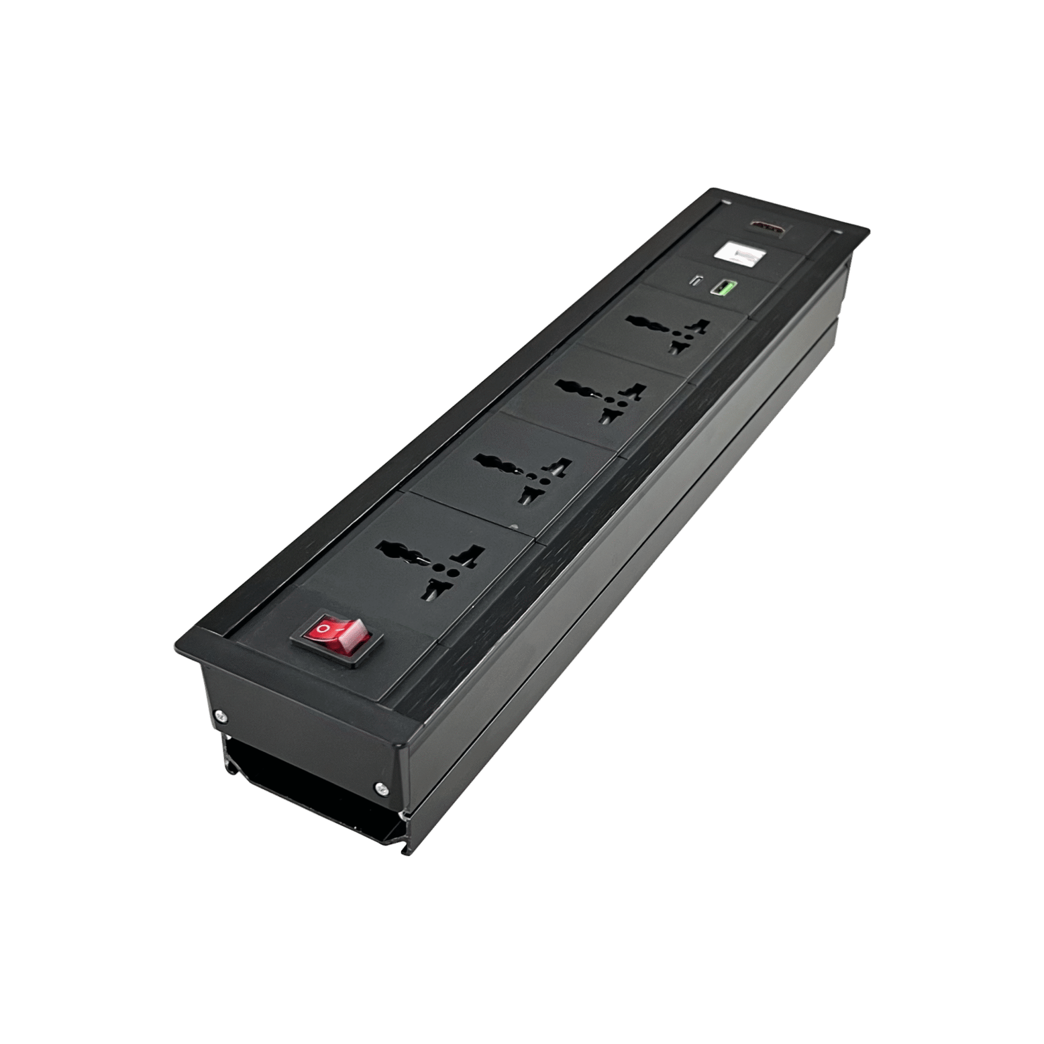MX NUEVO C 55 IN SURFACE: Smart Power Solution with 4 Universal Sockets, 30W PD Fast Charging, and Multimedia Ports! - Copy