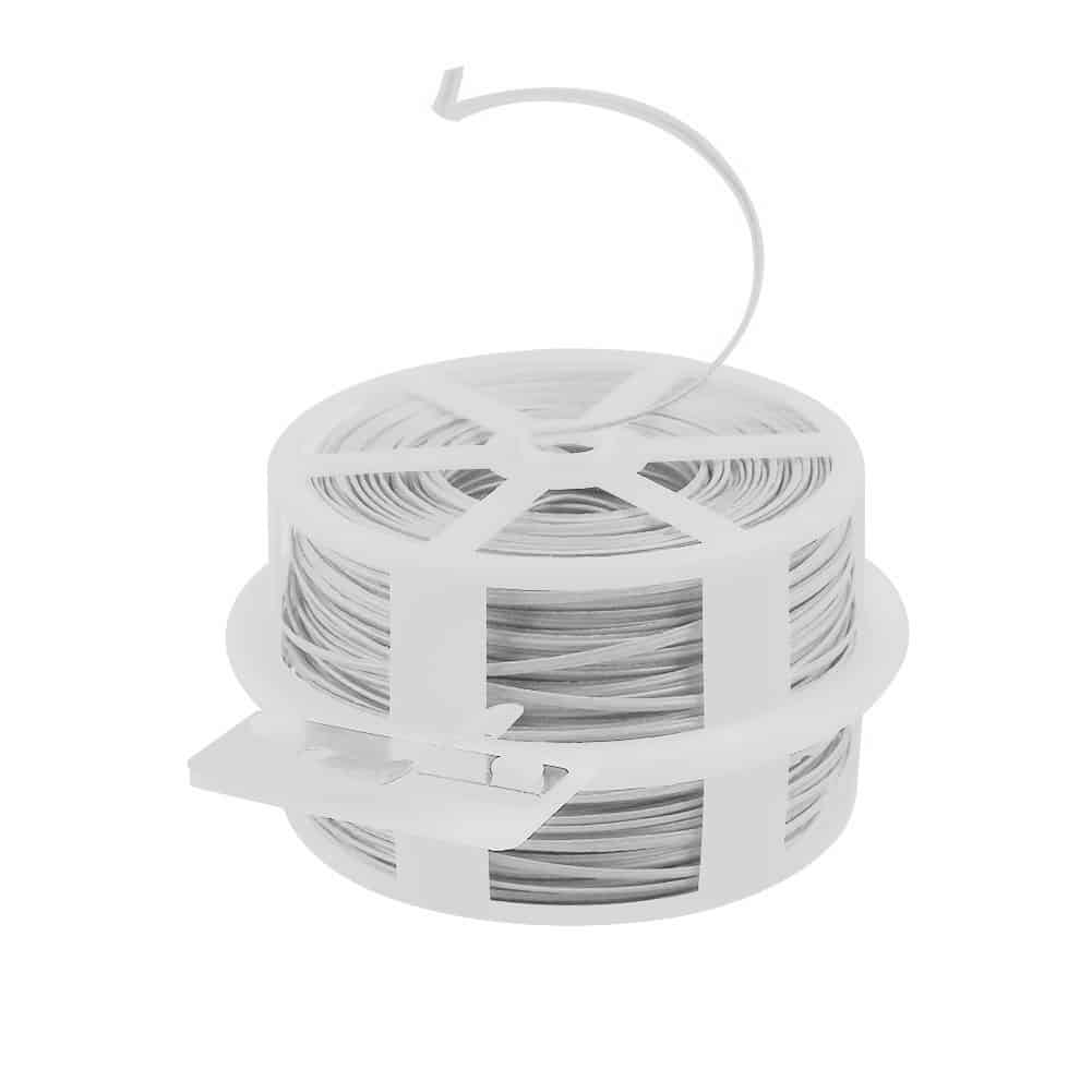 MX Wire Cable Tie Management Organizer Magic Twister 50 Mtr Roll - White (Pack of 3)