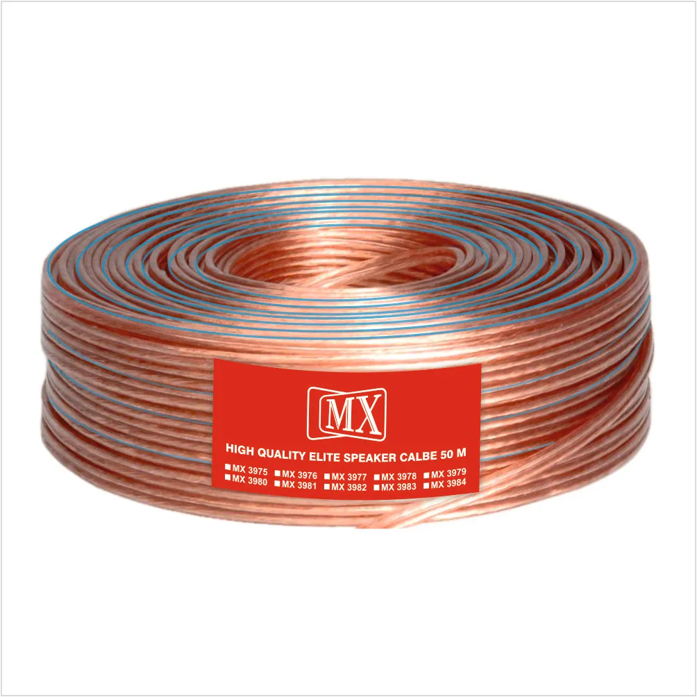 MX High Performance Transparent Speaker Cable 65 WIRE = 16 AWG - 50 meters Coil - Premium Speaker Wires for Home Theater Systems, Speakers, Vehicles, Car Audio, Amplifiers, Hi-Fis, Receivers Etc.