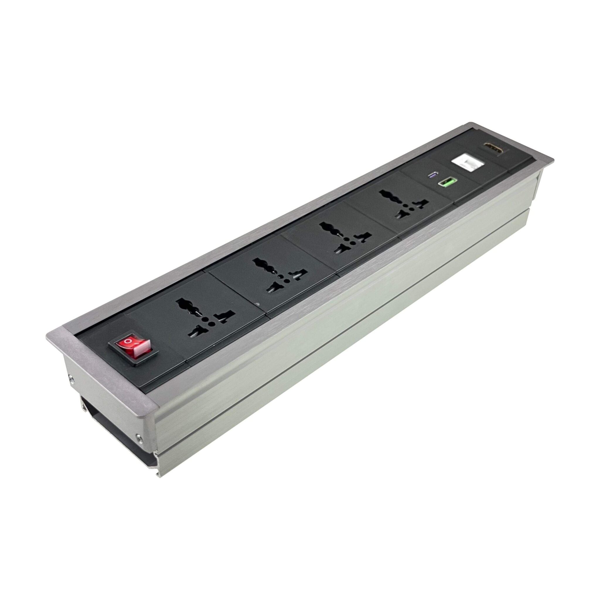 MX NUEVO C 55 IN SURFACE: Smart Power Solution with 4 Universal Sockets, 30W PD Fast Charging, and Multimedia Ports! - Copy
